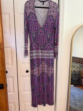 BCBGMaxAzria Long Sleeve Maxi Dress